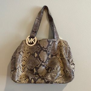 Michael Kors Snakeskin Tote Bag